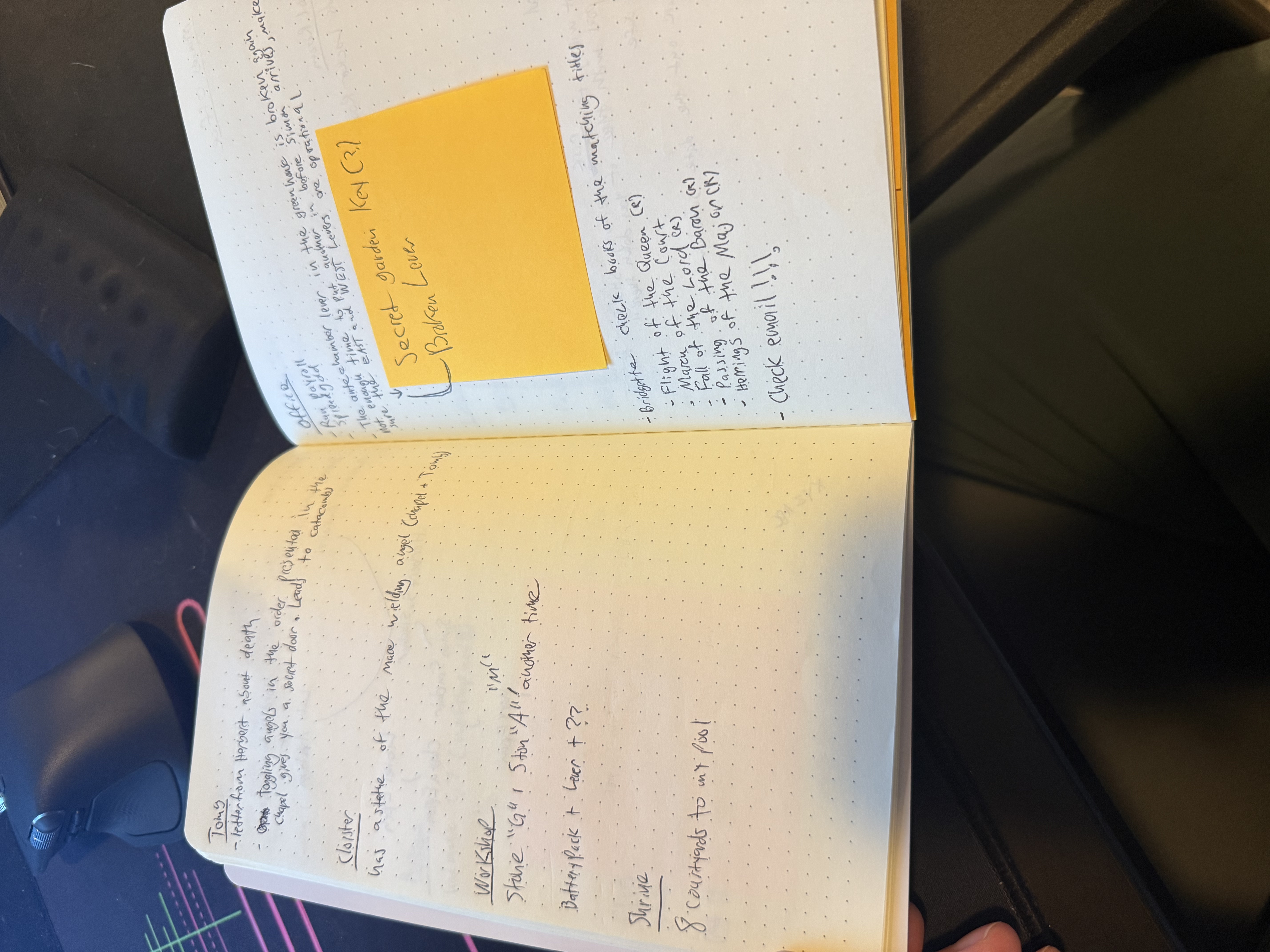 Blue Prince notebook